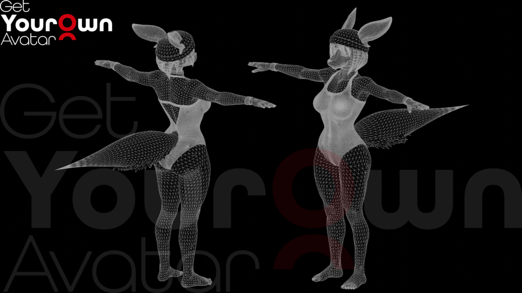 Aqua Neko Wireframe View2