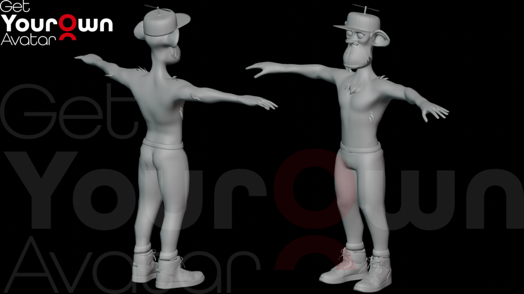 Stylized Monkey Solid View